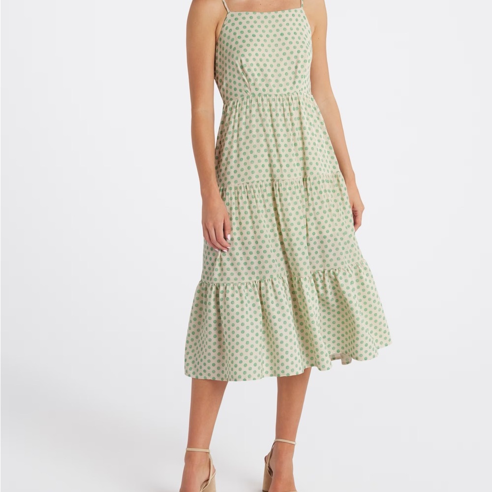 DIZZY LIZZY Tiered Polka Dot Dress - XSP